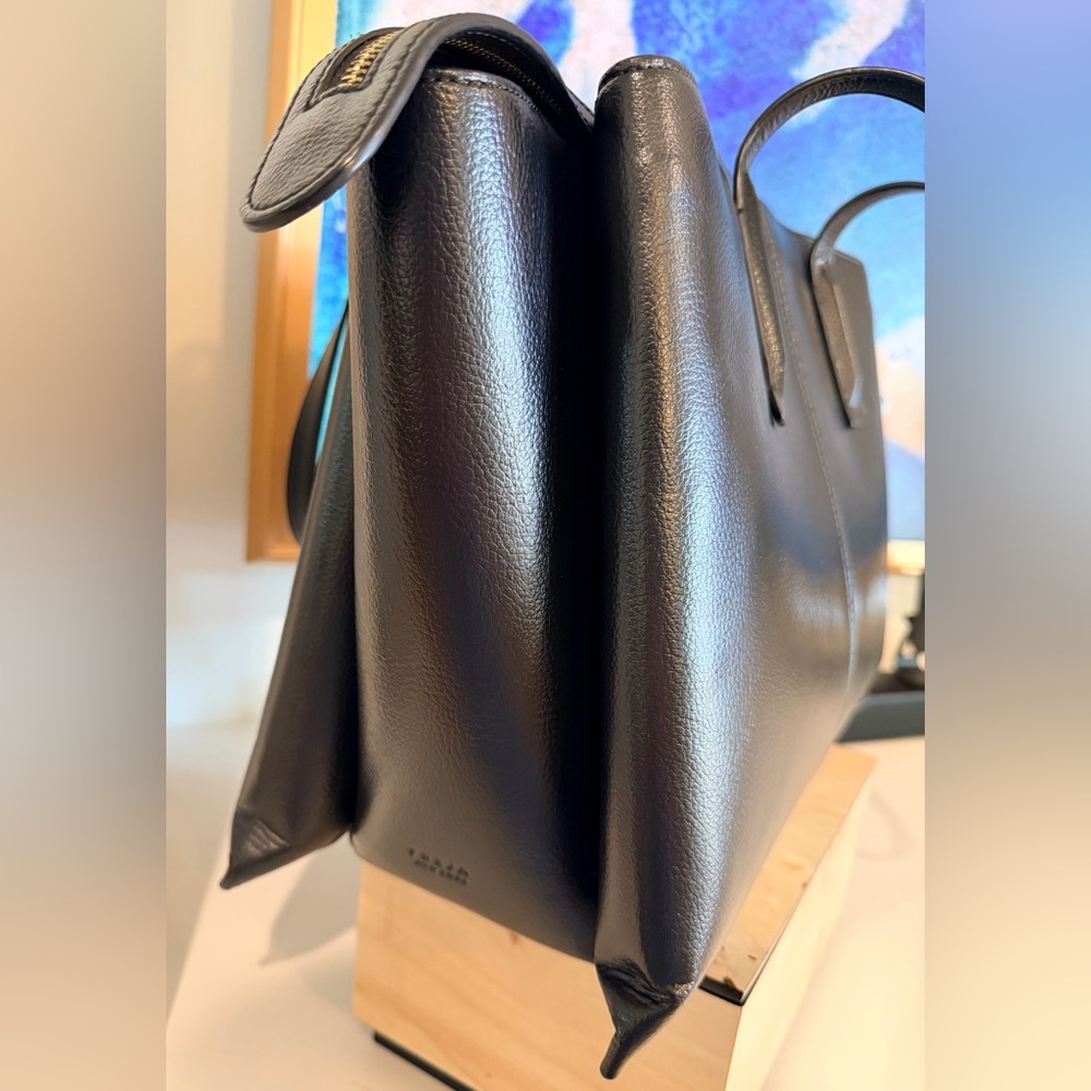 Freja New York Paloma Black Vegan Leather Tote Bag - Picture 6 of 16